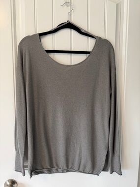 Garage Heather Gray Knit Strappy Back Top